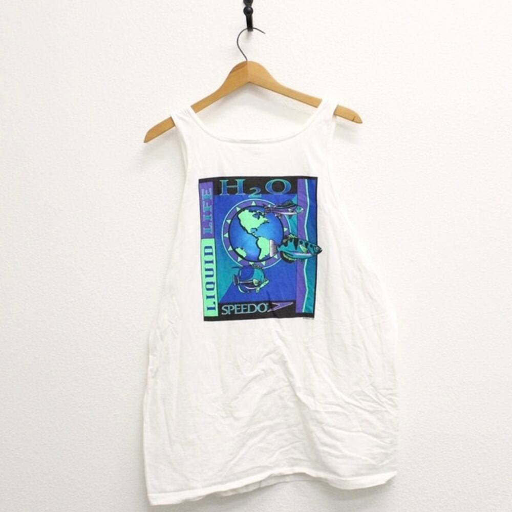 Vintage Speedo Liquid Life Fish Tank T Shirt XL